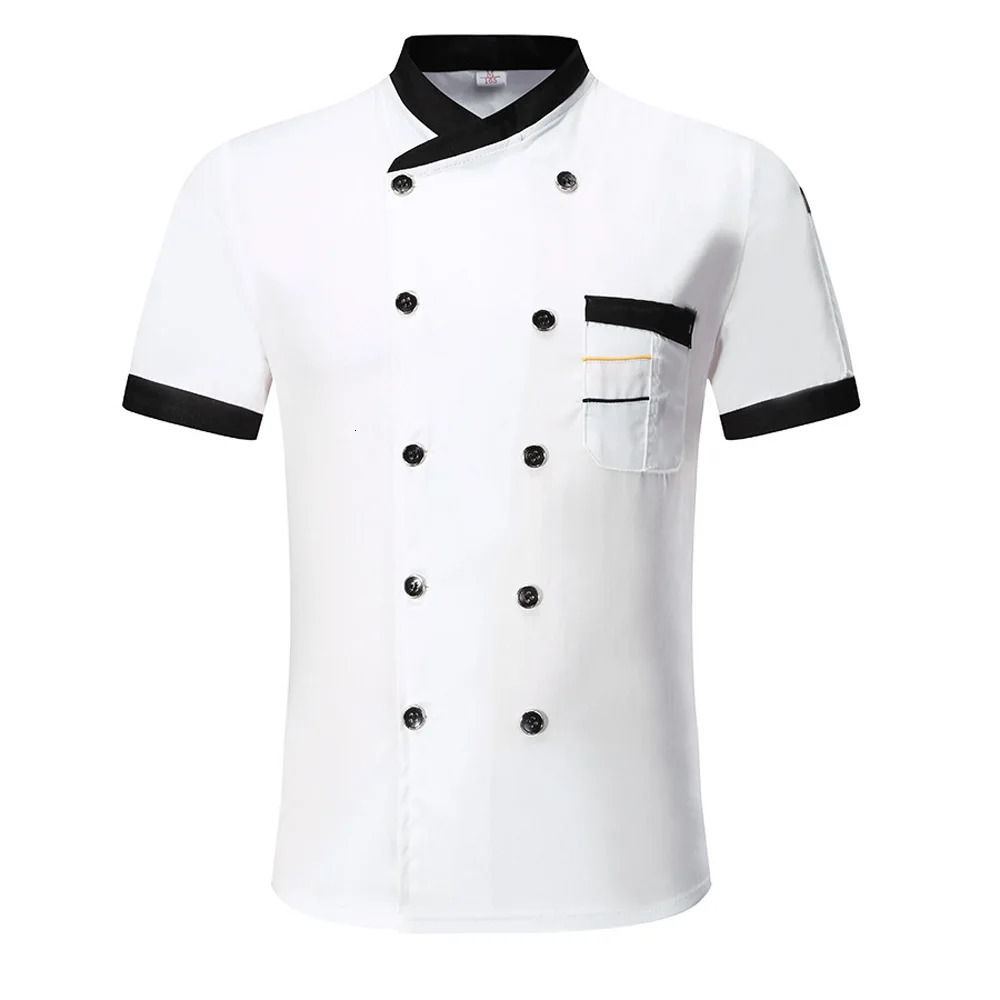 Unisex Chef Jacket Mens Restaurant Kitchen Uniform el Cooking Clothes Catering Shirt 240412