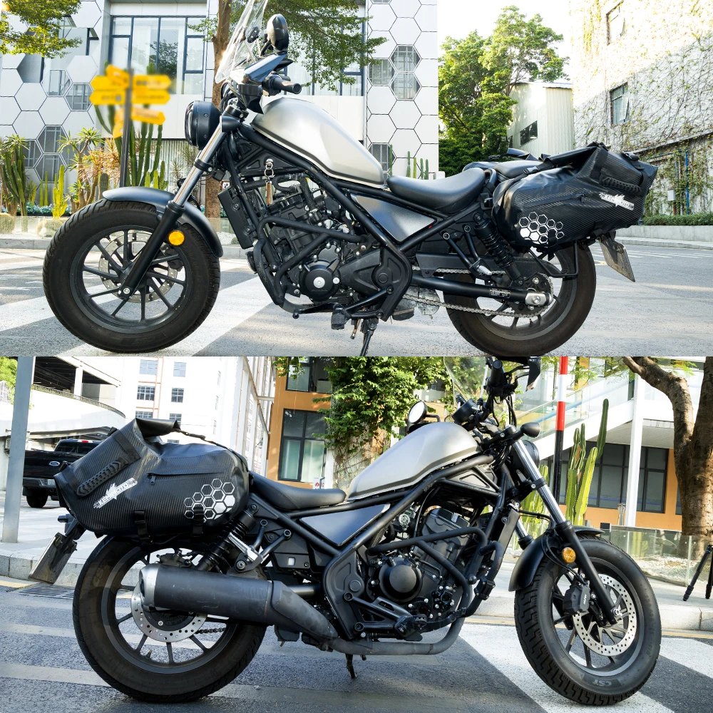 Motorcycle Side 28L Waterproof Saddle Universal Most Adventure Sport Bike Panniers Bag Ducati for Yamaha Tenere