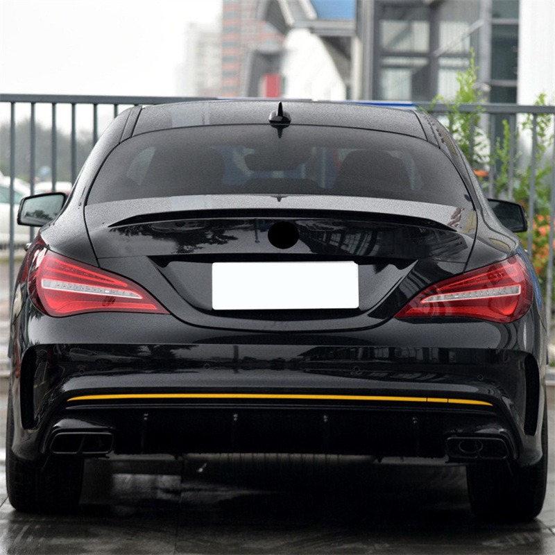 Glossy Car Rear Trunk Spoiler Wing Lip For Mercedes Benz CLA Class C117 CLA200 CLA260 CLA45 AMG 2013 - 2019 Tail Tailgate Lip f723e