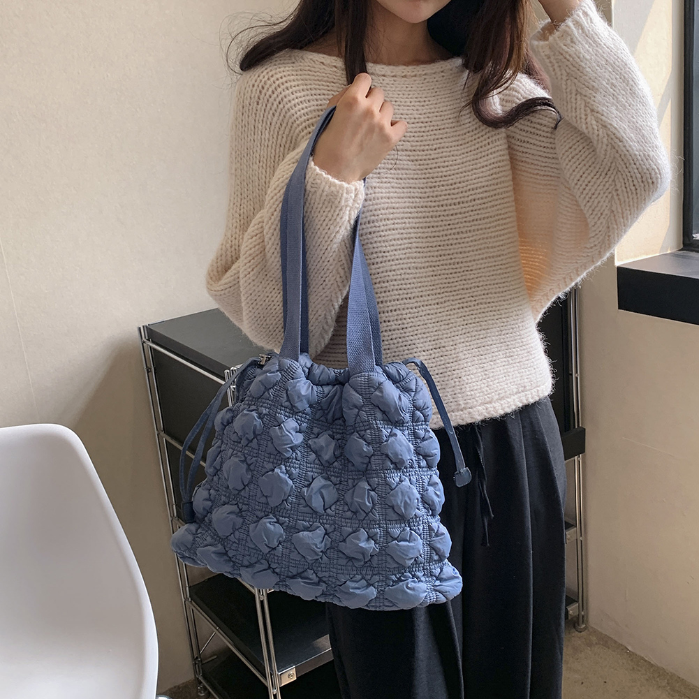 Quilted Tote Bag for Women Designer Handbag Brand Puffer Padded Shoulder Hobo Bags Casual Tote Trendy Female Shopping Bag 2023