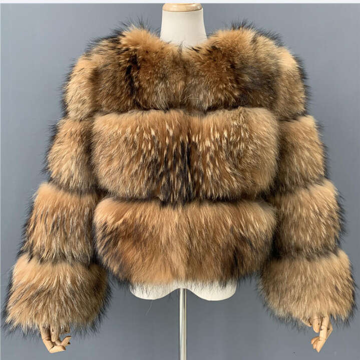 shanshi fur coat women Hot selling imitation raccoon fur patchwork women's jacket