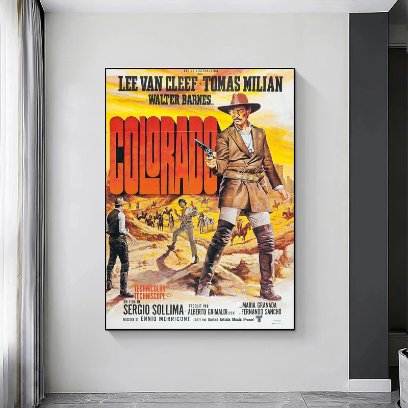 Movie Posters Cowboy Retro And Prints Festival Gift For Herhim Canvas Painting Wall Art Pictures Home ddmysmile Bar Room Decoration Smile