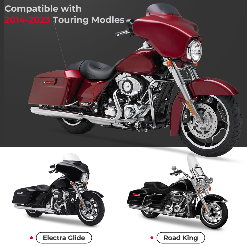 Motorcycle Saddlebag Lid Storage Bag Organizers 2 Pack for Touring Street King Road Electra Glide FLH 2014-2023