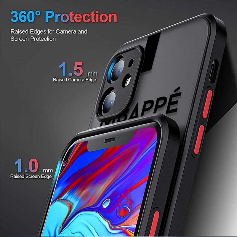 Football Star Kylian-Mbappe Phone Case for iPhone 15 11 14 Pro Max 13 12 MINI XR XS X 8 7 6 PLus Matte Clear Cover