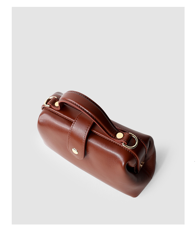 New Women High Quality Waterproof Genuine Leather Messenger Lady Minimalist Doctor Handbag Girls Crossbody Shoulder Bag Genuine Leather BagVoyage