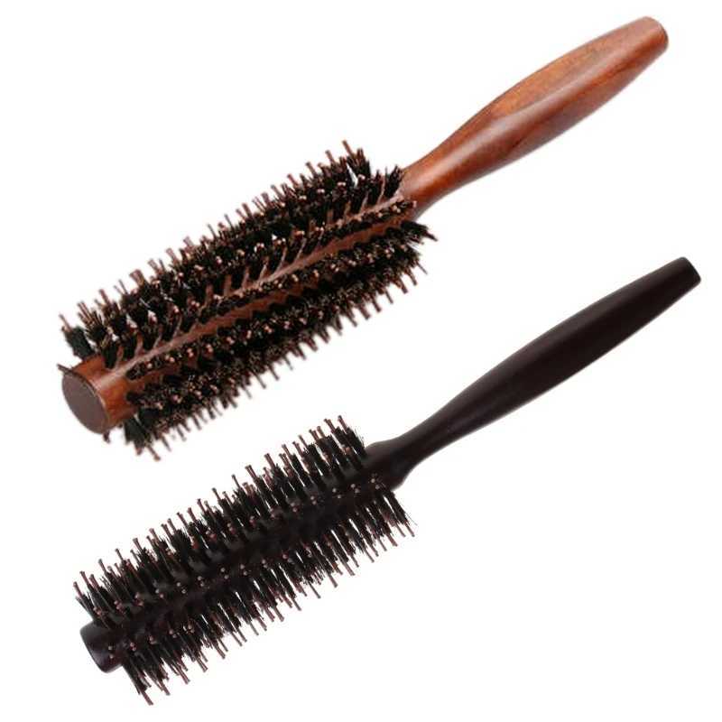 6 types of straight and diagonal hair combs natural bristle curling brush drum hair dryer for curling hair DIY hair styling tools W241112