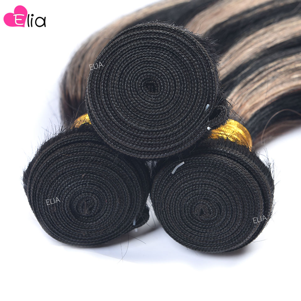 Highlight Grey Hair Bundles with Closure Straight Original Human Hair Extensions 4 Bundles Deal 4x4 5x5 Closure with Bundles 30" 1560b