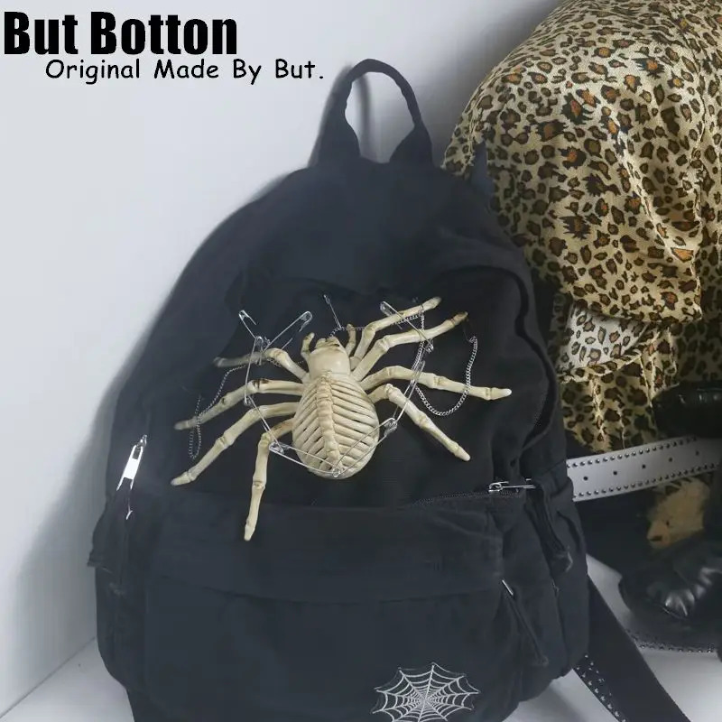 Large capacity backpack student Gothic punk Y2K harajuku subculture street clothing school bag gift 241111