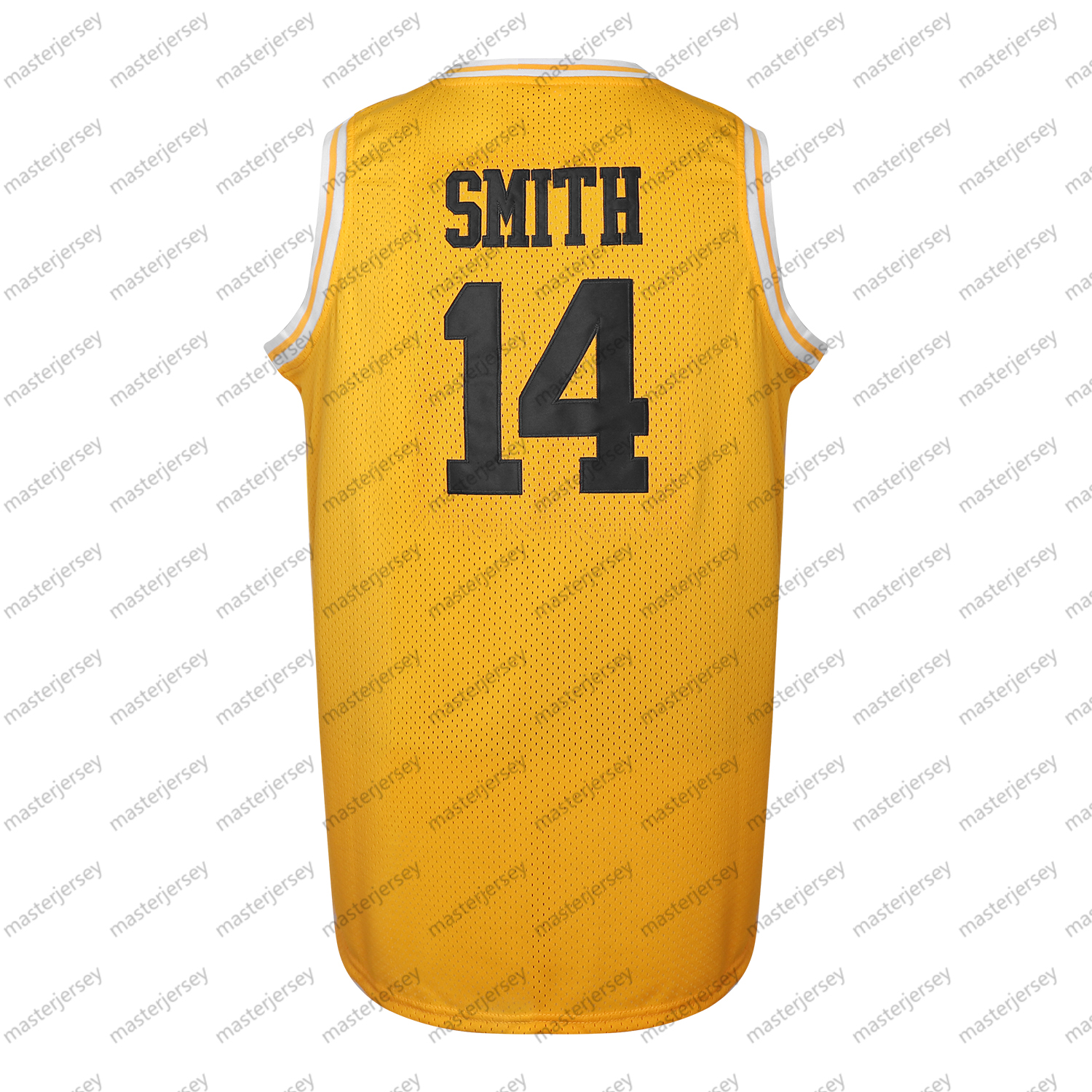 #14 SMITH Men's Basketball Jersey Sweatshirt - Embroidered Movie Mesh Letters & Numbers, Crew Neck Sleeveless Training Vest, Loose Fit Athletic T