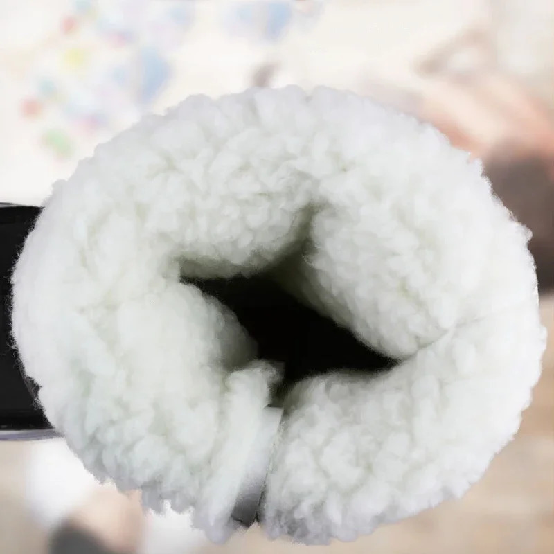 White Women Boots Winter Shoes Warm Plush Mid-calf Boots Waterproof Rubber Non-slip Platform Snow Boots Female Plus Size 42 241112