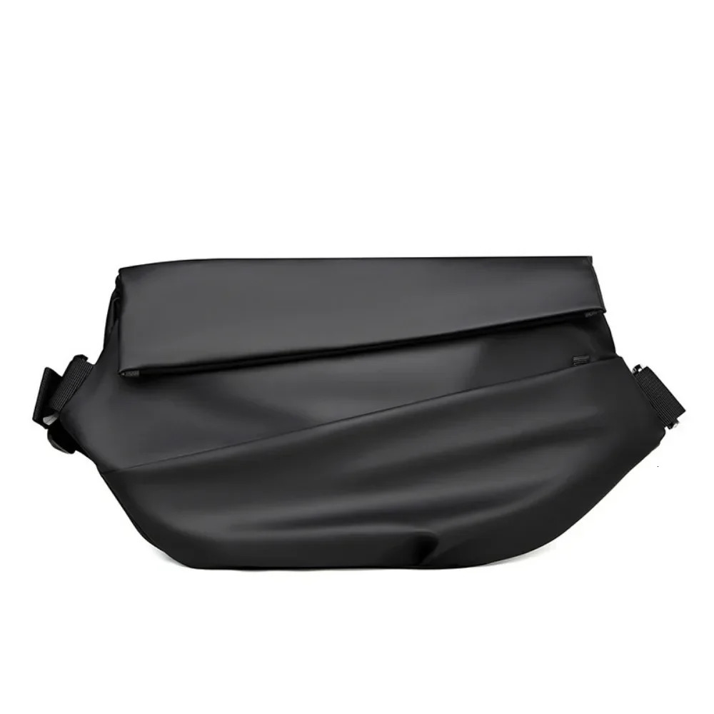 Premium Waterproof Magnetic Buckle Crossbody Bag Personality Fashion Men Messenger Black Minimalist Shoulder Bags 241111