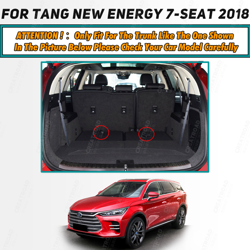 Auto Full Coverage Trunk Mat For BYD Tang 7-Seat 2018-2021 20 19 Car Boot Cover Pad Cargo Liner Interior Protector Accessories 9e020