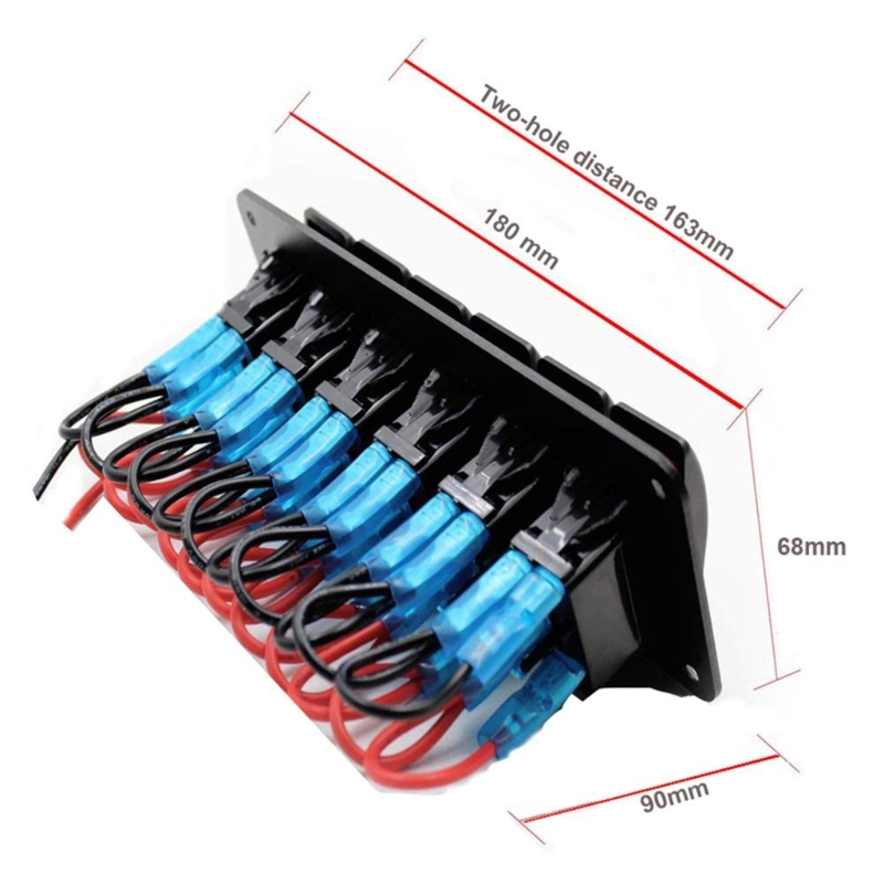 Household Appliances 12V Panel with Blue LED Light Toggle Rockers Waterproof for Auto Marine Vehicles Boats Drop Shipping