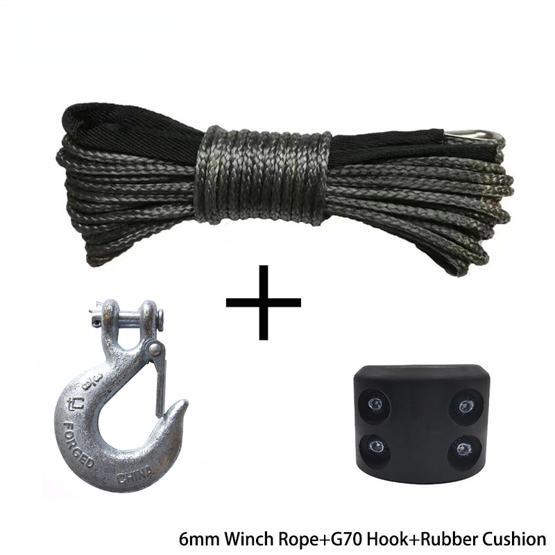 7700LBs Line Cable Winches Towing Hook Stopper Rubber for ATV SUV UTV Truck Offroad Accessories Winch Rope Tow Strap