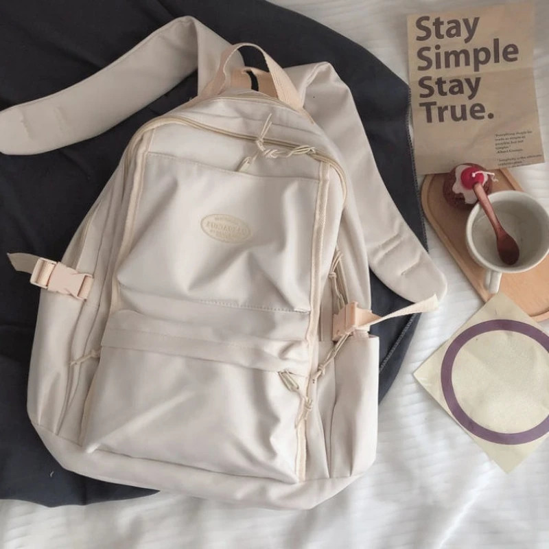 Japanese student simple casual bag for women fully matched retro Y2k aesthetic backpack streetwear fashionable backpack 241111