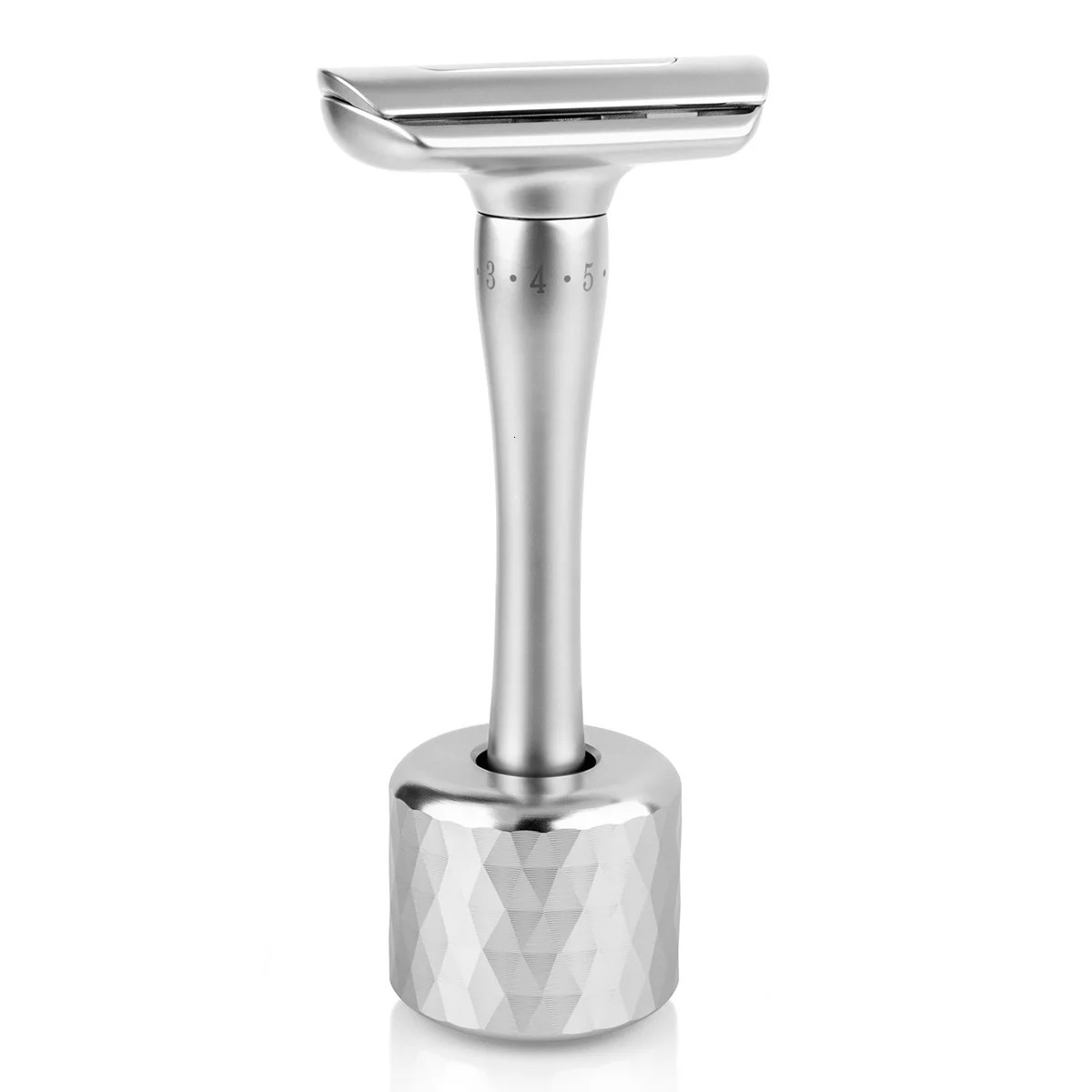 QShave Adjustable Safety Shaver with Magnetic Cover 1 Shaver 1 Blade Disposable Case and 5 Blades 241112