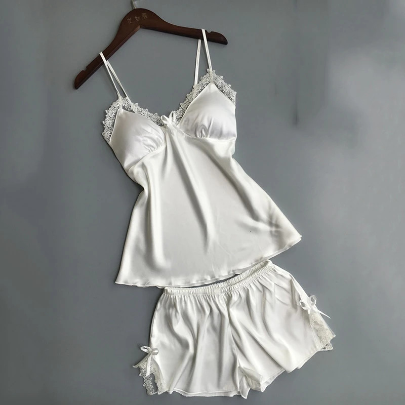 Sexy lingerie womens satin sleepwear summer spaghetti strap sleepwear 241112