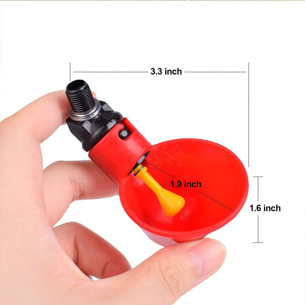 Feed Automatic Bird Coop Poultry Chicken Drinker Water Drinking Cups 24Pcs