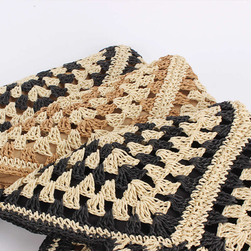 Women Straw Tote Large Capacity Vintage Vacation Shoulder Everything Casual Handbag Designer Hollow Summer Beach Bag