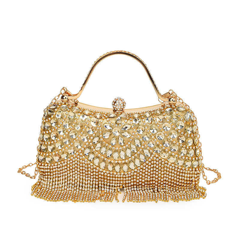 Socialite Banquet Women New Minimalist Banquet Handbag With Sparkling And Versatile Chain Shoulder Bag