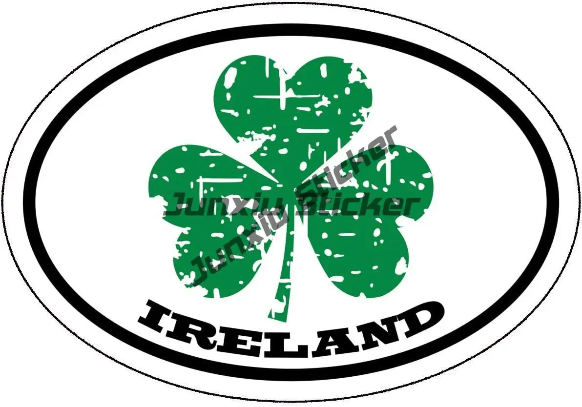 Lucky Shamrock Ireland Travel Stamp Car Sticker County Donegal Dublin Irish Decal for Cars SUV Laptop