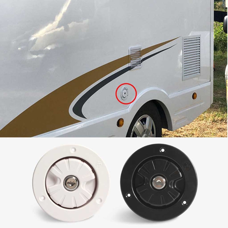 RV Gravity Fresh Water Fill Hatch Cover with Keys Inlet Part Filter Lockable For Boat Camper Trailer Caravan Accessories N0HF