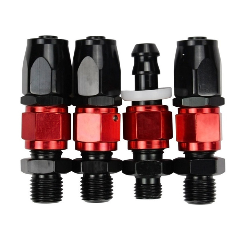 Universal Adjustable Pressure Regulator With Gauge+AN6 Fuel Line Hose+Fittings End Kit