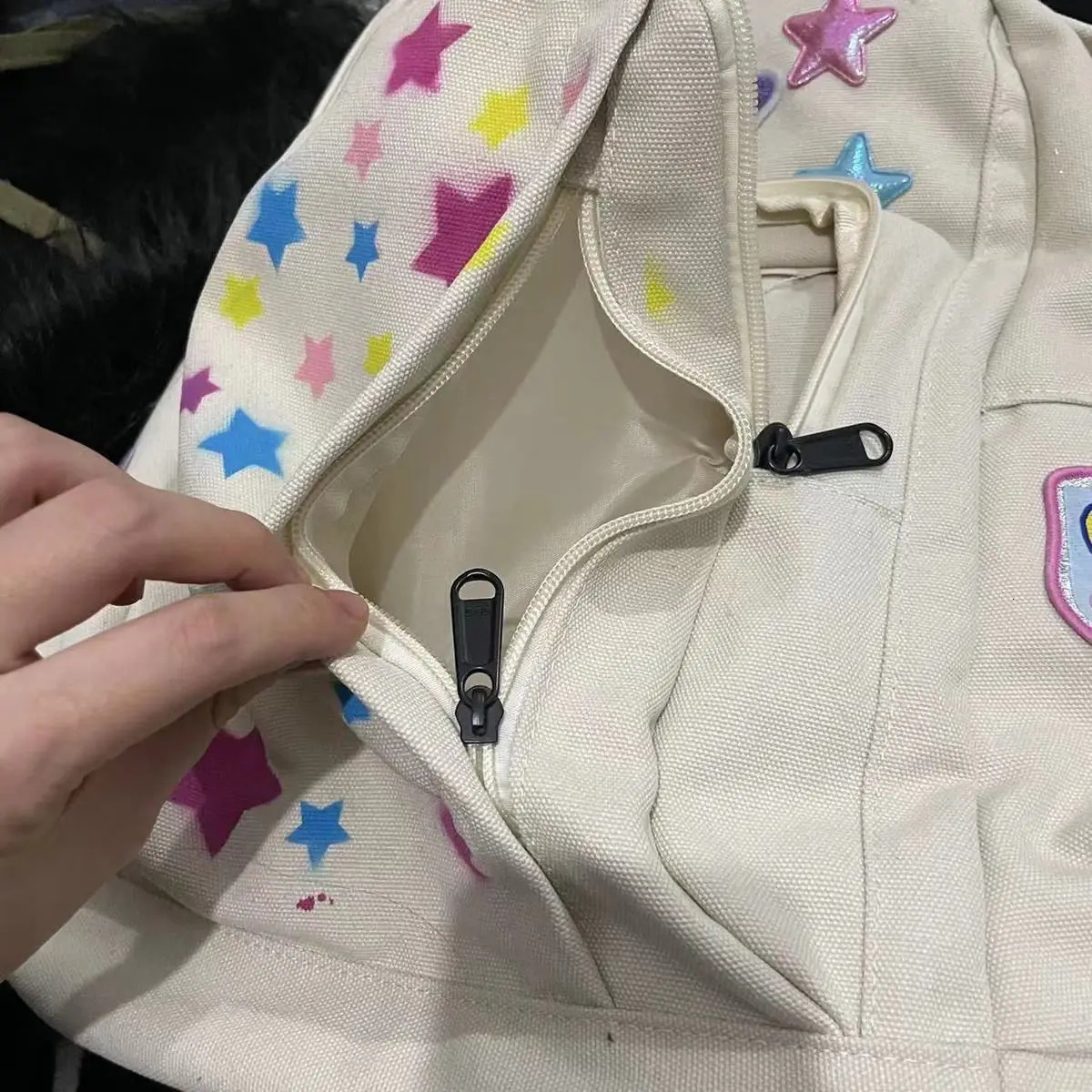 JIAERDI Butterfly Embroidery Y2k Backpack Womens Retro Star Large Capacity Leisure School Bag Womens Harajuku Cute Mochila 241111