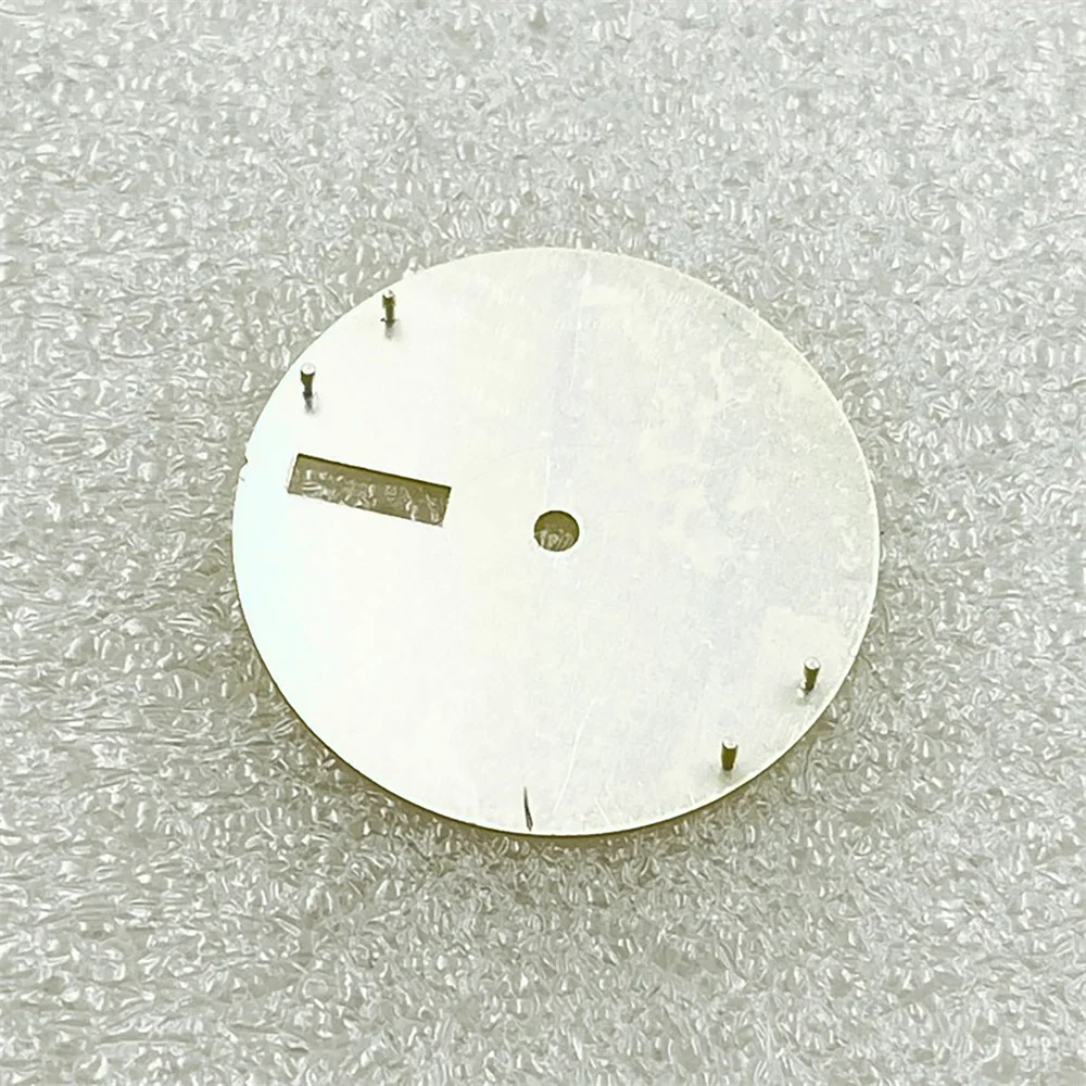Simple Solid Color Silver/Black Watch Dial 28.5mm Round/Strips Texture Watch Faces for NH35 NH36 NH34 Movement Accessories