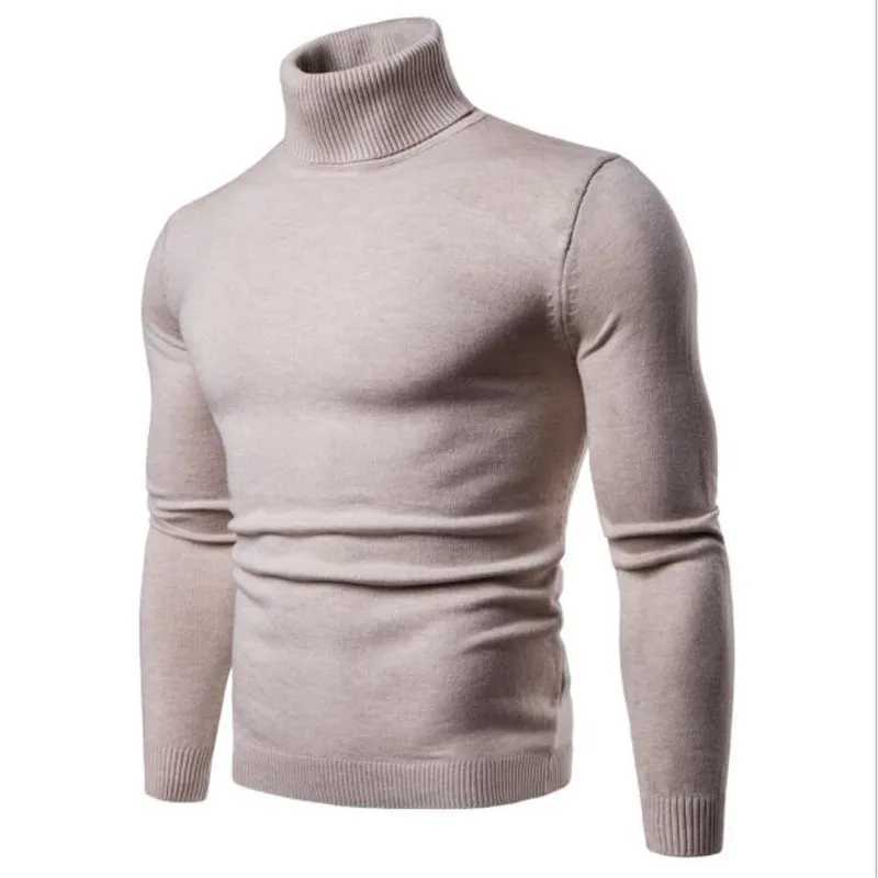 New mens fully matched turtle neck sweater Korean version ultra-thin solid color lightweight board mens casual zipper sweater W2411111