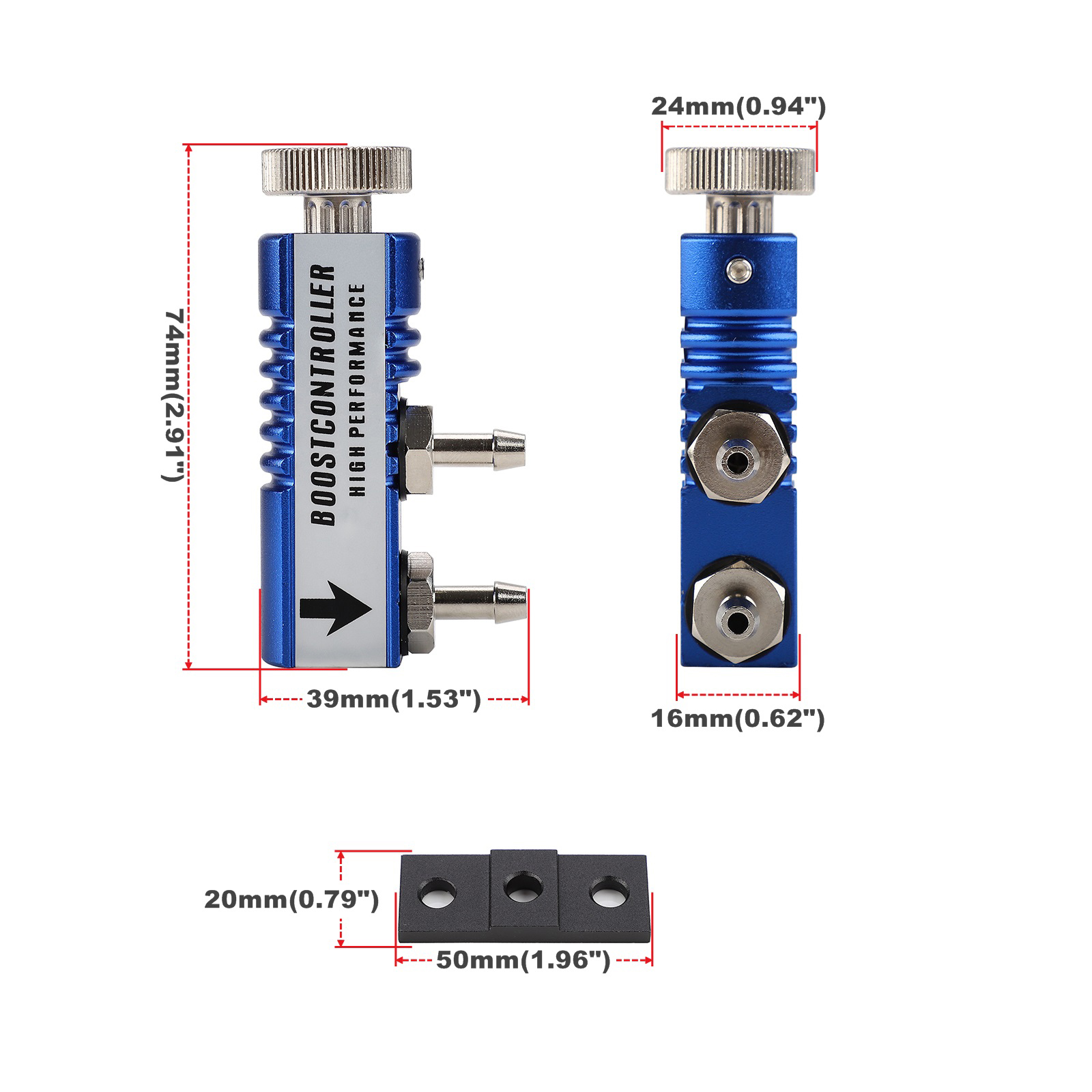 New 60mm Gauge -1-2 Bar Car Len With Adjustable Auto Turbo Boost Controller Kit 1-30 PSI