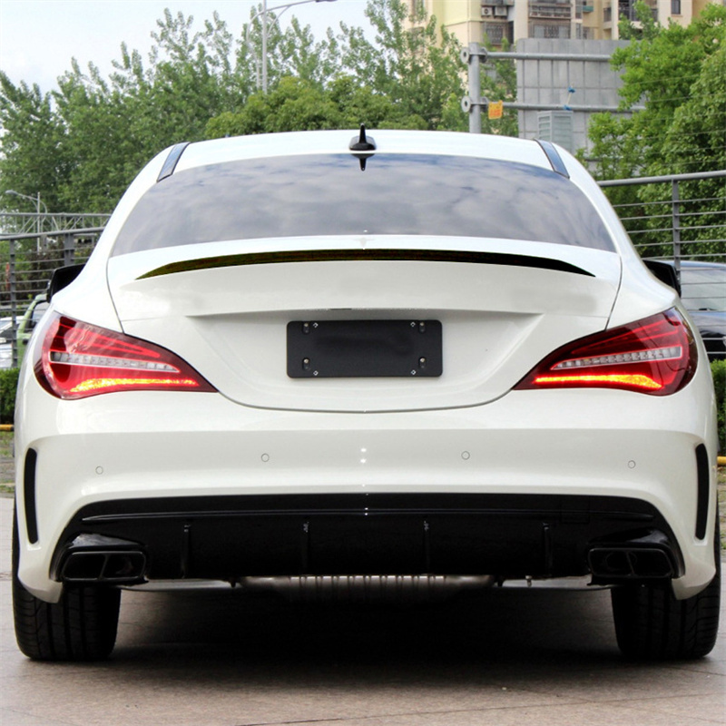 Glossy Car Rear Trunk Spoiler Wing Lip For Mercedes Benz CLA Class C117 CLA200 CLA260 CLA45 AMG 2013 - 2019 Tail Tailgate Lip f723e