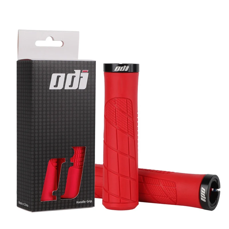 1 Pair ODI Mountain Bike Handlebar Grip Soft Rubber MTB Grips Anti-skid Comfortable Lockable Bicycle Grips Ultralight Bike Parts