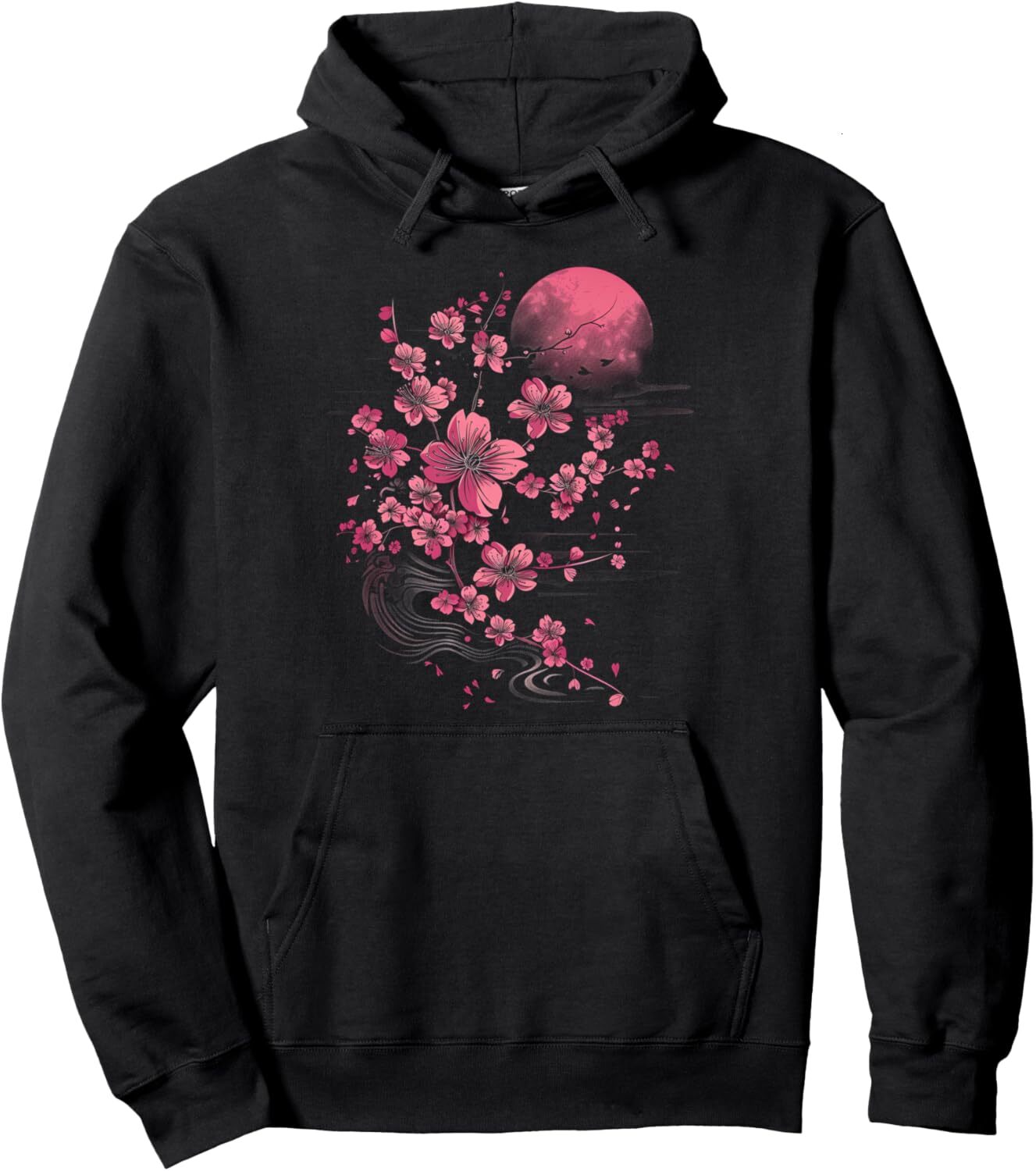 Hoodie for Mens Womens Cherry Blossoms Artistic Japanese Blossoms Scenery Graphic Pullover Hoodie Graphic Hoodies sweatshirt