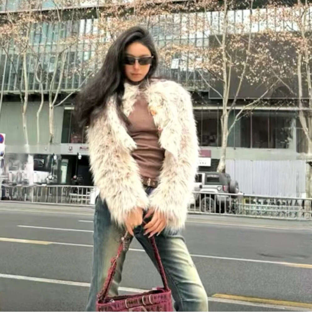 shanshi fur coat women new women's short style imitation fox thick fur top coat