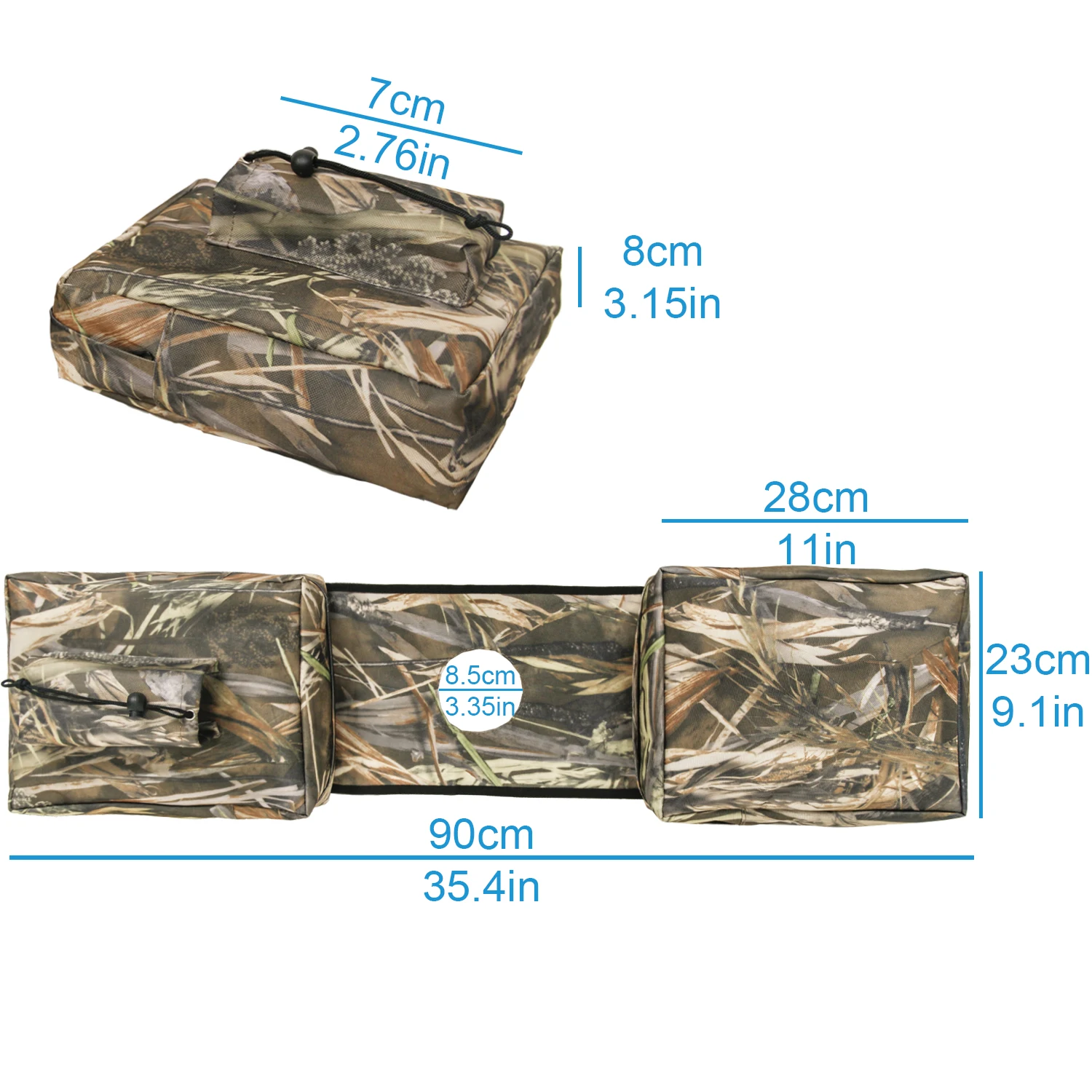 Fuel Bag 600D Oxford Cloth ATV UTV Snowmobile Motorcycle Cargo Pocket Tank Storage Saddle Bags Waterproof