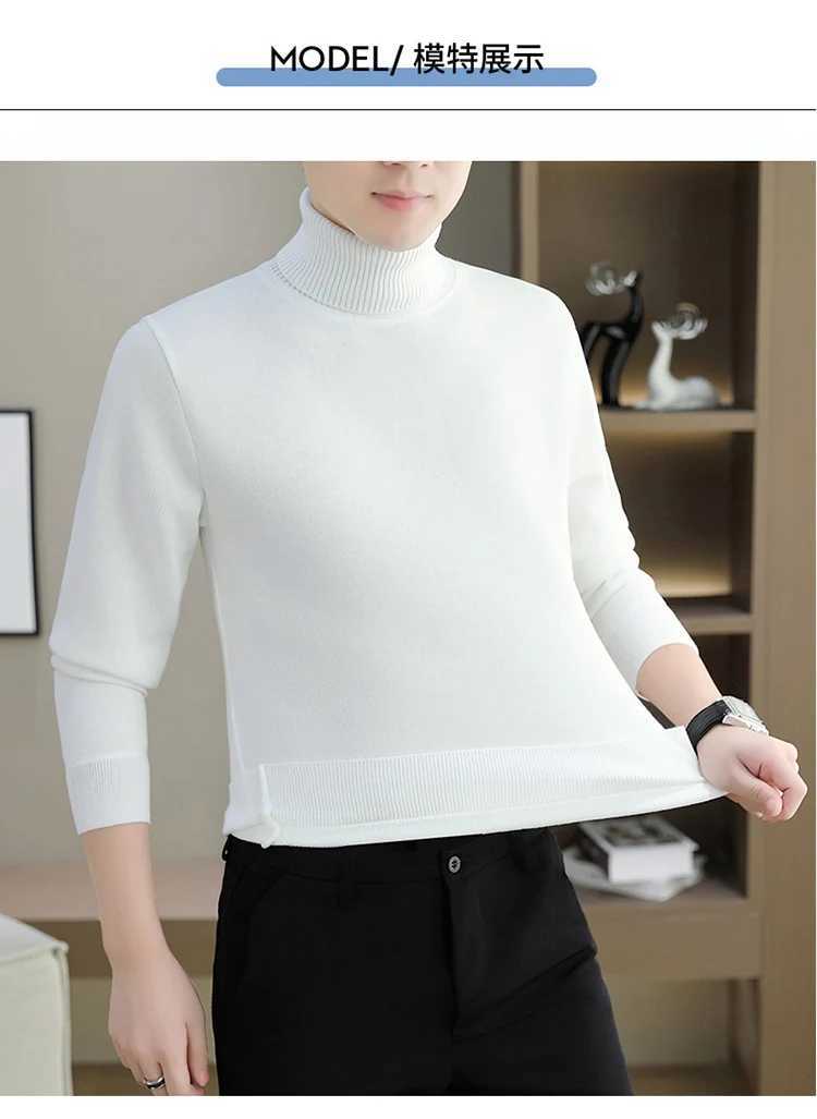 2024 Autumn/Winter New Solid Color Turtle Neck and Wool Thick Warm Knitted Fabric W2411111