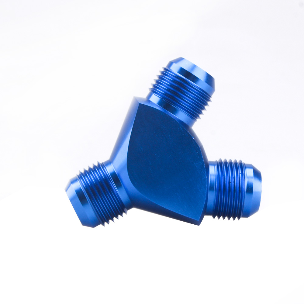 Universal AN6 AN8 AN10 AN12 Aluminum Block Adapter Fittings Adaptor Black Blue Y Type Oil Pipe Joint