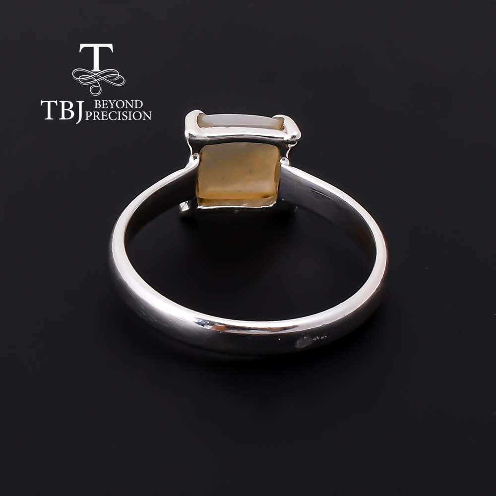 Sterling sier Jewelry set natural Mother of pearl square 7mm earring ring fine jewelry for girls nice gift 2614f