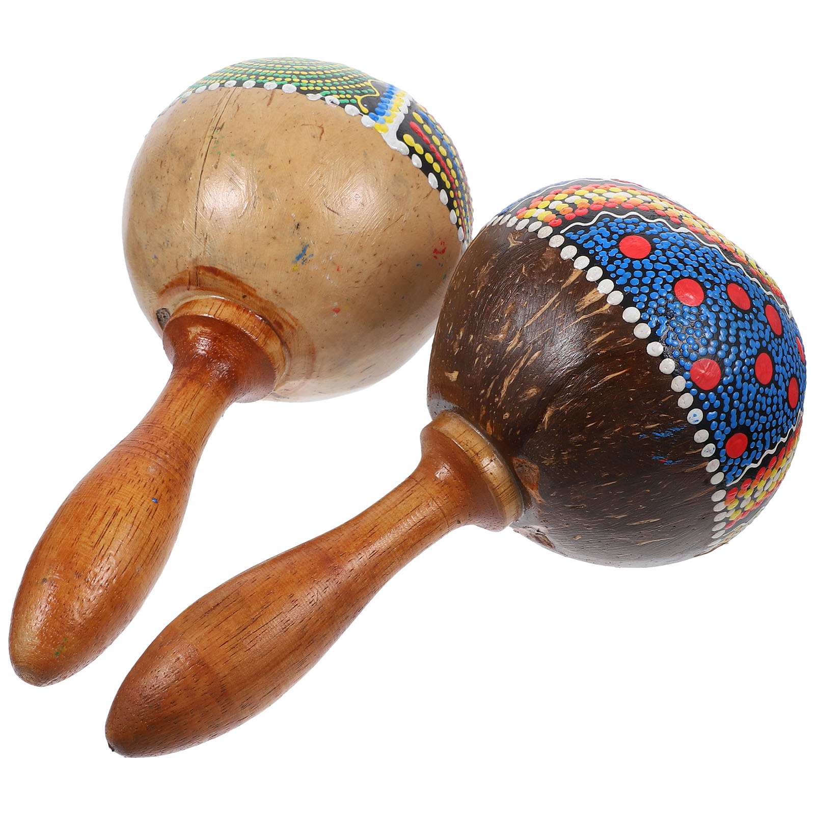 Maraca Wooden Fiesta Maracas Toys Preschool Educational Plaything Birthday Present Noise Maker Eggs for Children