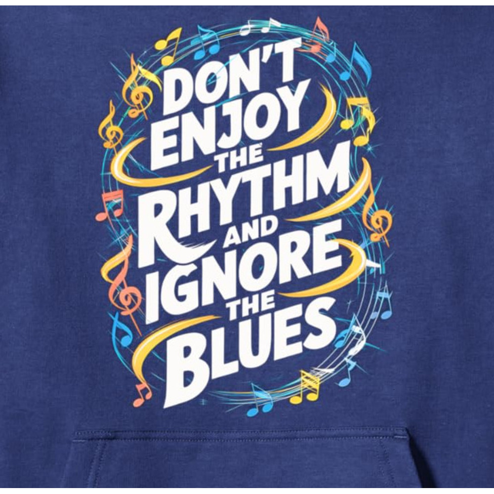 Hoodie for Mens Womens Rhythm Blues Music Lover Motivational Design Graphic Tees Pullover Hoodie Graphic Hoodies sweatshirt
