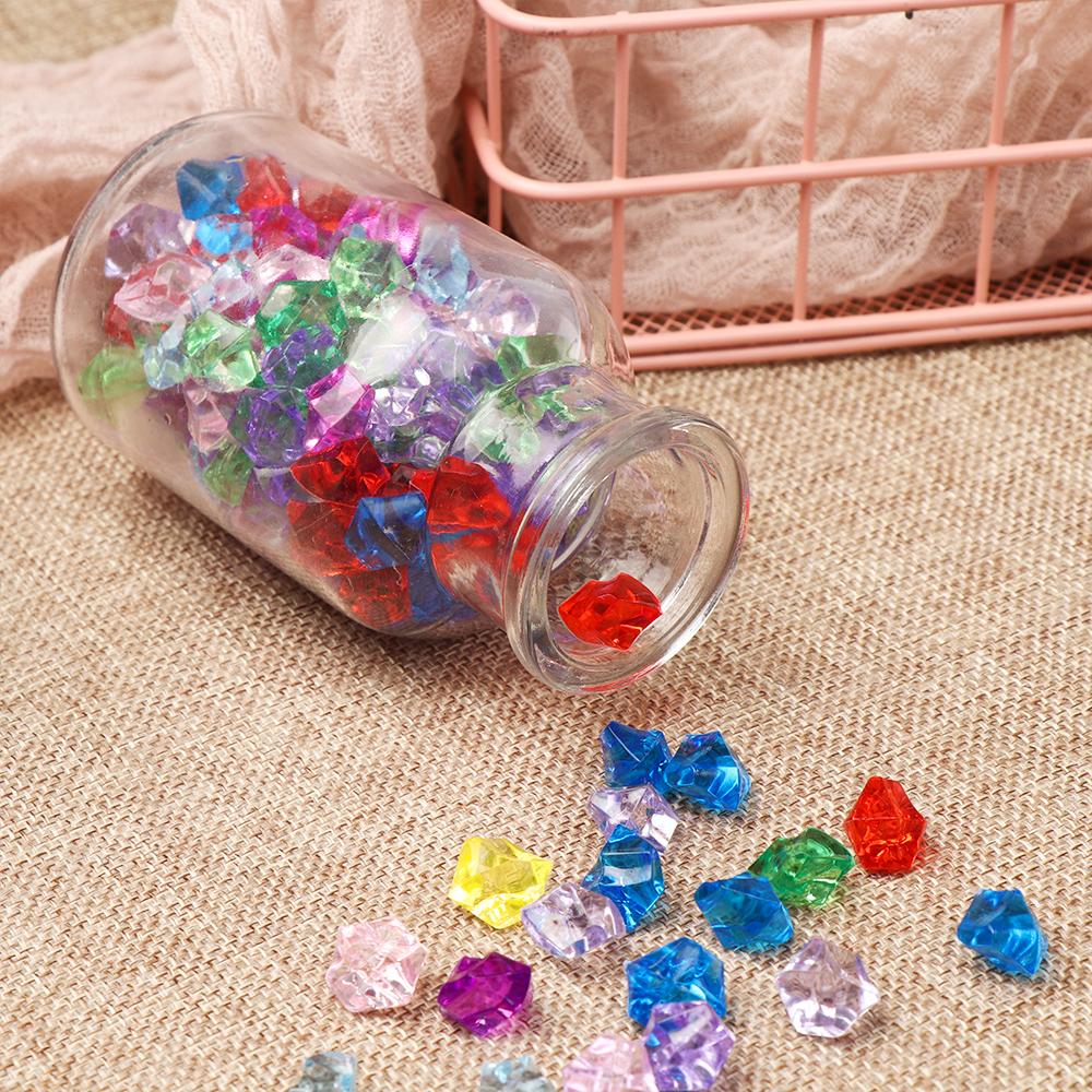 Cobblestones Colorful Wedding Ornament Aquarium Landscape Pebbles Vase Filler Artificial Stones Crystal Ice Cubes