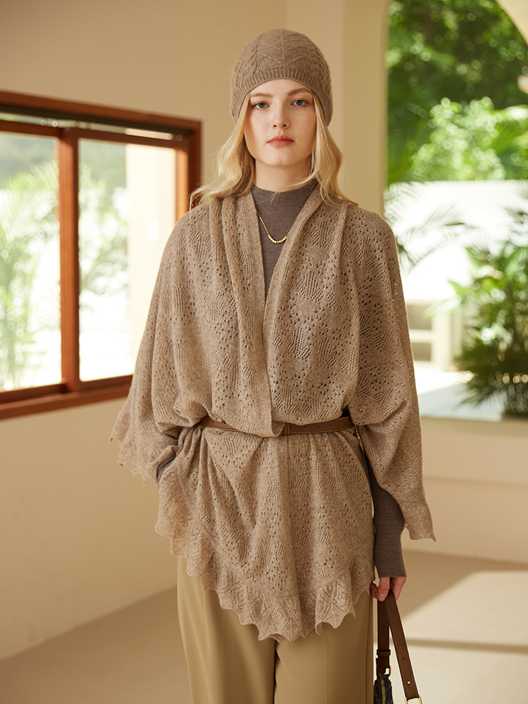 100% Cable Beanies Women Unibody Small Knitted Caps Girl's Toque Autumn Winter Real Cashmere Skull Cap Bonnet 2023