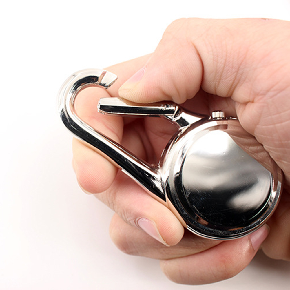 Luminous Dial Clip-On Carabiner Climbing Pocket Watch Multifunctional Outdoor Sports Mountaineering Hanging Watch