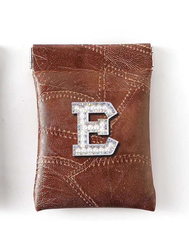 PU Key Wallet - Car Key Bag - Large Capacity Anti-Scratch Realist Gold Crystal Decor Dangle 5f361
