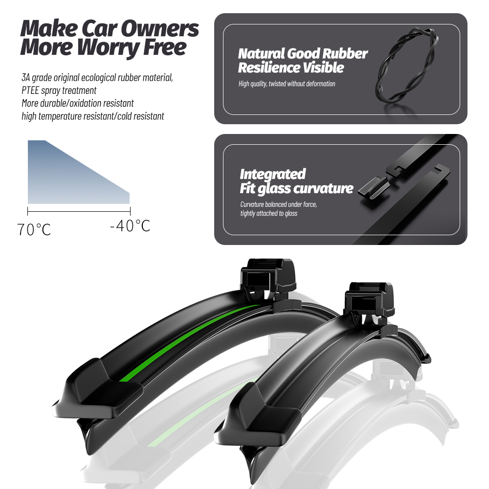 2pcs Front Windshield Wiper Blades For Ford Taurus 2010-2019 2011 2012 2014 2015 2016 2017 2018 Windscreen Window Accessories