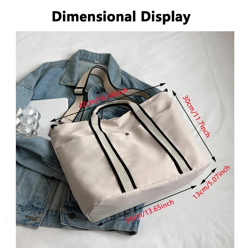Womens handbag beach bag high-quality lightweight large capacity canvas shoulder bag travel bag 241111