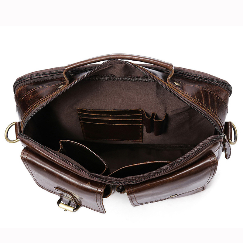 shoulder bag Men's for men totes Hasp Top-handle Vintage male 's genuine leather crossbody s Hand 8114 5874c