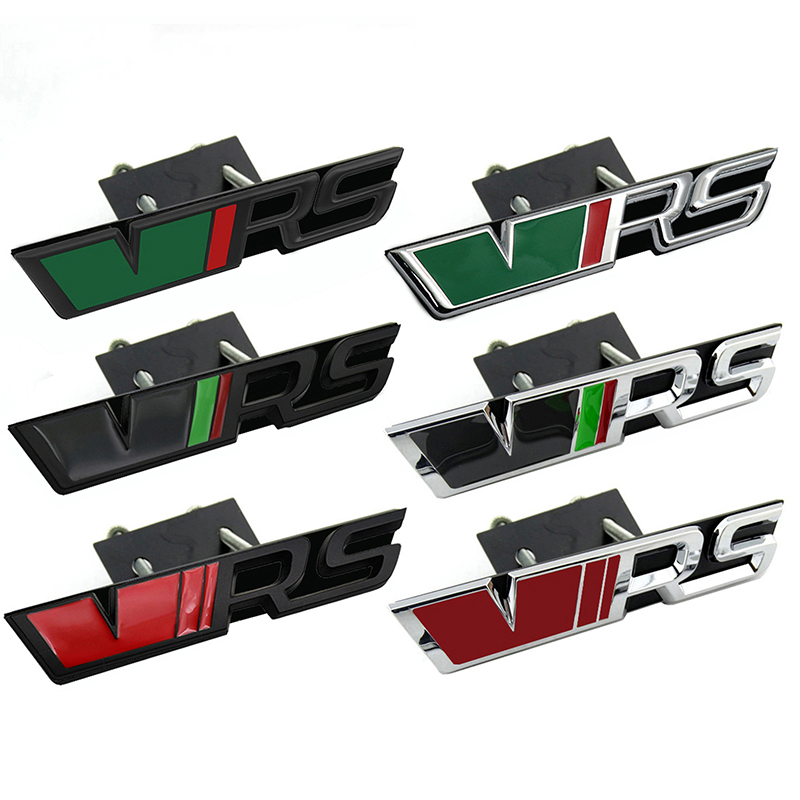Metal VRS Car Emblem Front Hood Grille Badge for Skoda KodiaqGT Karoq KamiqGT Kamiq Combi Decoration