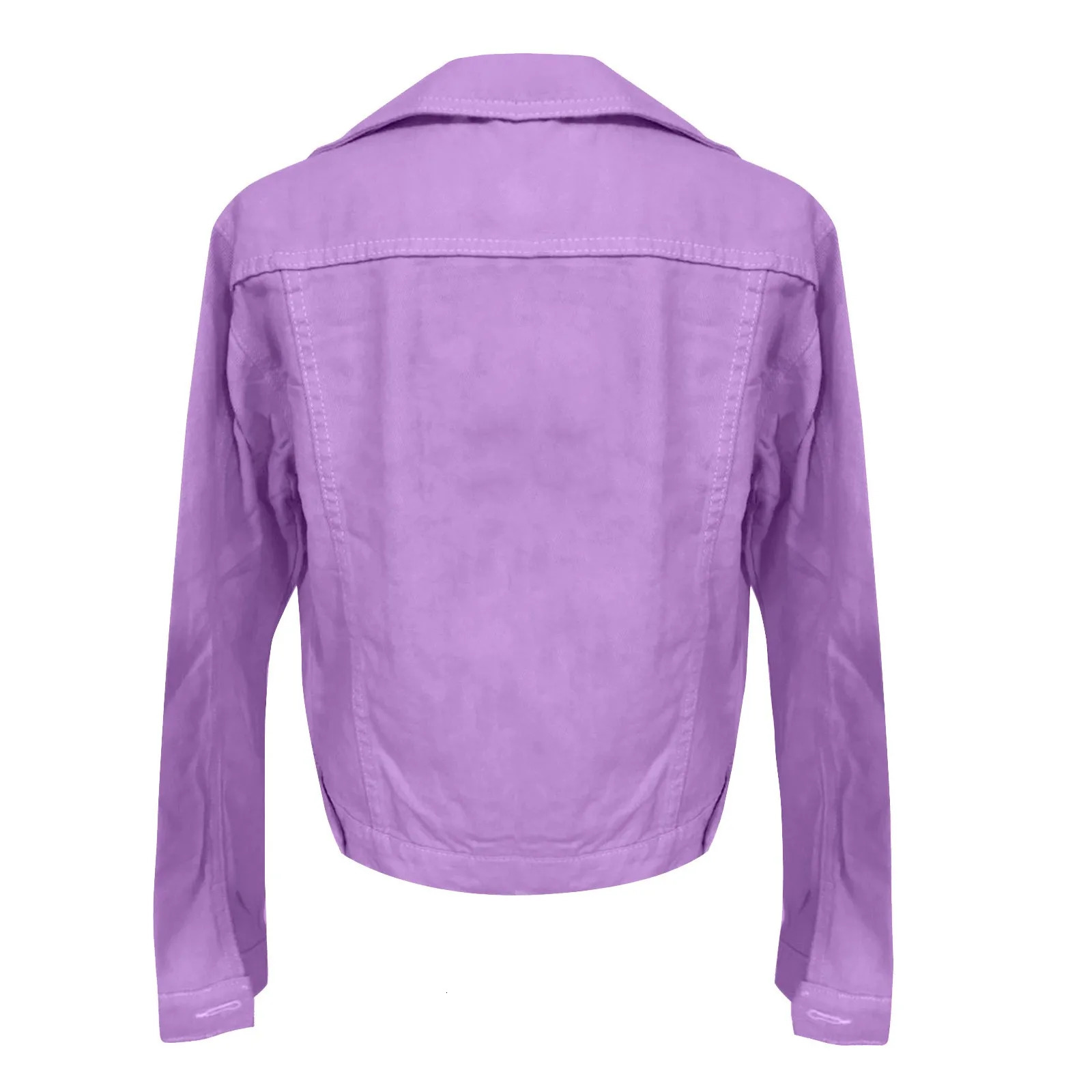 Womens solid color short denim jacket casual button denim jacket lightweight and comfortable soft jacket Chaquetas Para Mujeres 241112